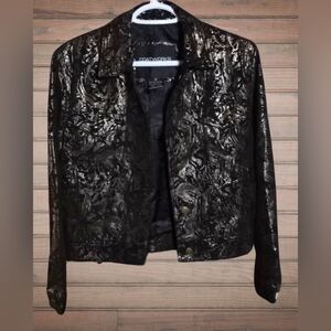 Embellished 100% Leather Exterior Coatworks Internationale Jacket Size 6